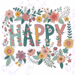 Happy Flowers Leaves