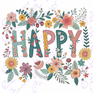 Happy Flowers Leaves