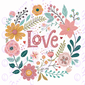Flowers Leaves Around Love