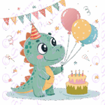 Birthday Celebration Dinosaur