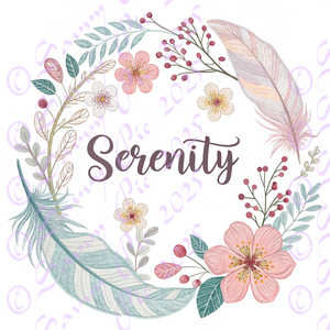 Feathers Flowers Serenity