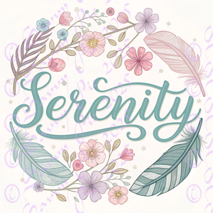 Serenity Flowers Feathers
