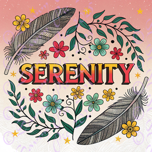 Serenity Flower Feathers