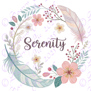 Feathers Flowers Serenity
