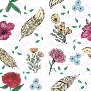 Flower Feather Pattern