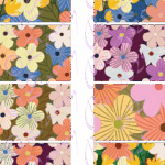 8 Variation Bold Flower Print