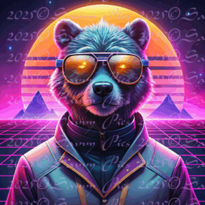 Bear Wearing Cool Sunglasses