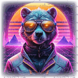 Bear Wearing Sunglasses Diffused