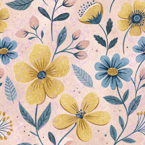 Calming Flowers On Pastel Pink