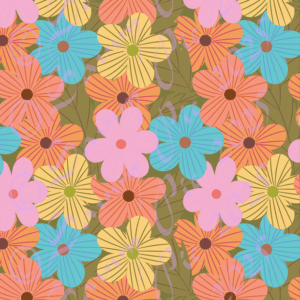 8 Variation Bold Flower Print