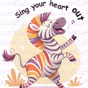 Cute Happy Dancing Zebra Pack