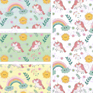 3 Unicorn 1 Transparent Pattern Pack