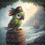 Cute Pirate Parrot