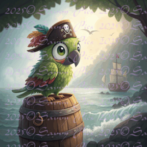 Cute Pirate Parrot