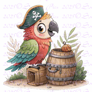 Cute Pirate Parrot
