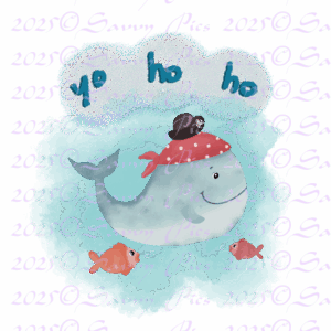 Pirate Whale Yo Ho Ho